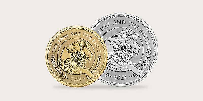 'The Lion and The Eagle’ coin, designed by former US Mint Chief Engraver John M.
Mercanti.