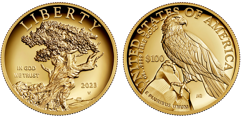 Coin of the Year – ‘Liberty Through Perseverance’ $100 gold coin.